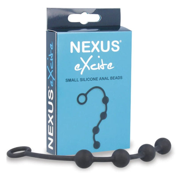 Nexus EXCITE Silicone Anal Beads Small Black - TruLuv Novelties