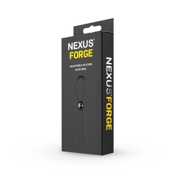 Nexus Forge Adjustable Silicone Lasso Cockring Black - TruLuv Novelties