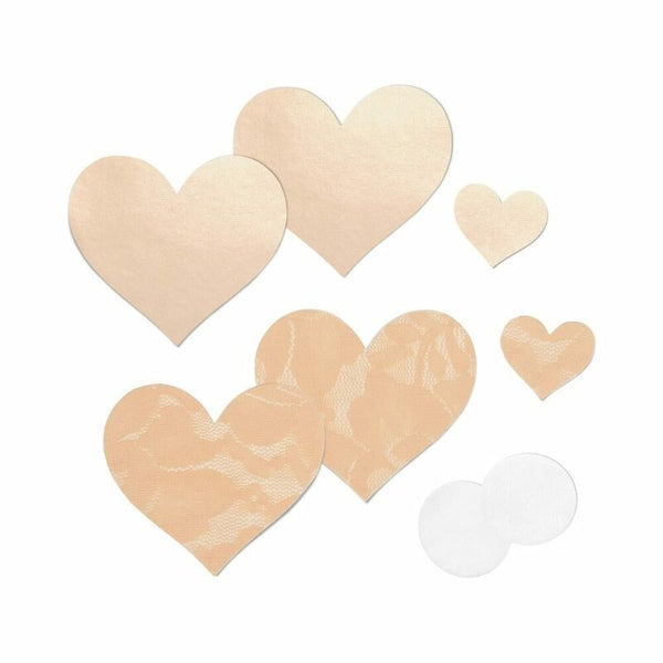 Nippies Basic Creme Hearts Pasties Size C - TruLuv Novelties