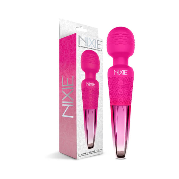 Nixie Rechargeable Wand Massager Pink Ombre Metallic - TruLuv Novelties