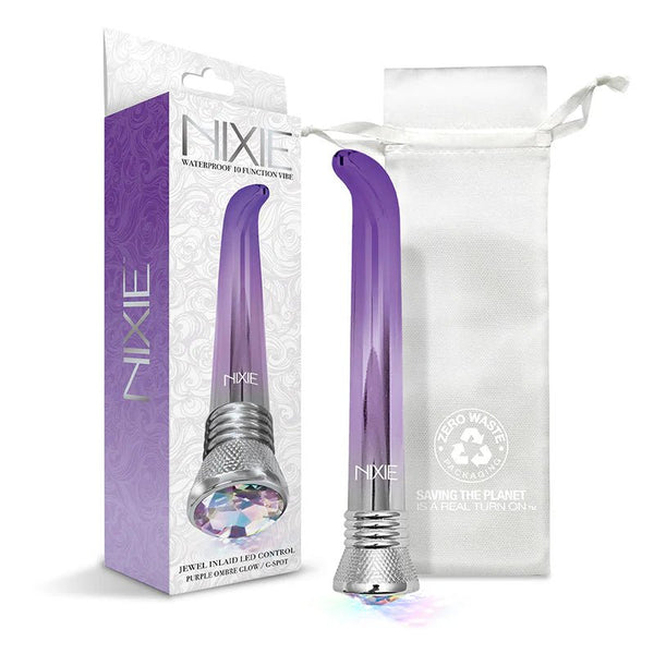 Nixie Waterproof 10 - Function G - Spot Vibe - Purple Ombre Glow - TruLuv Novelties