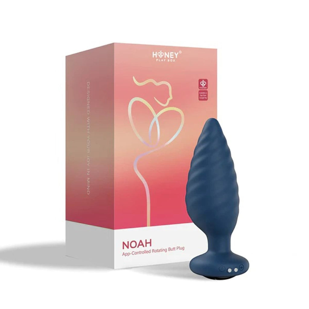 Noah - App Controlled Rotating Butt Plug - Blue - TruLuv Novelties