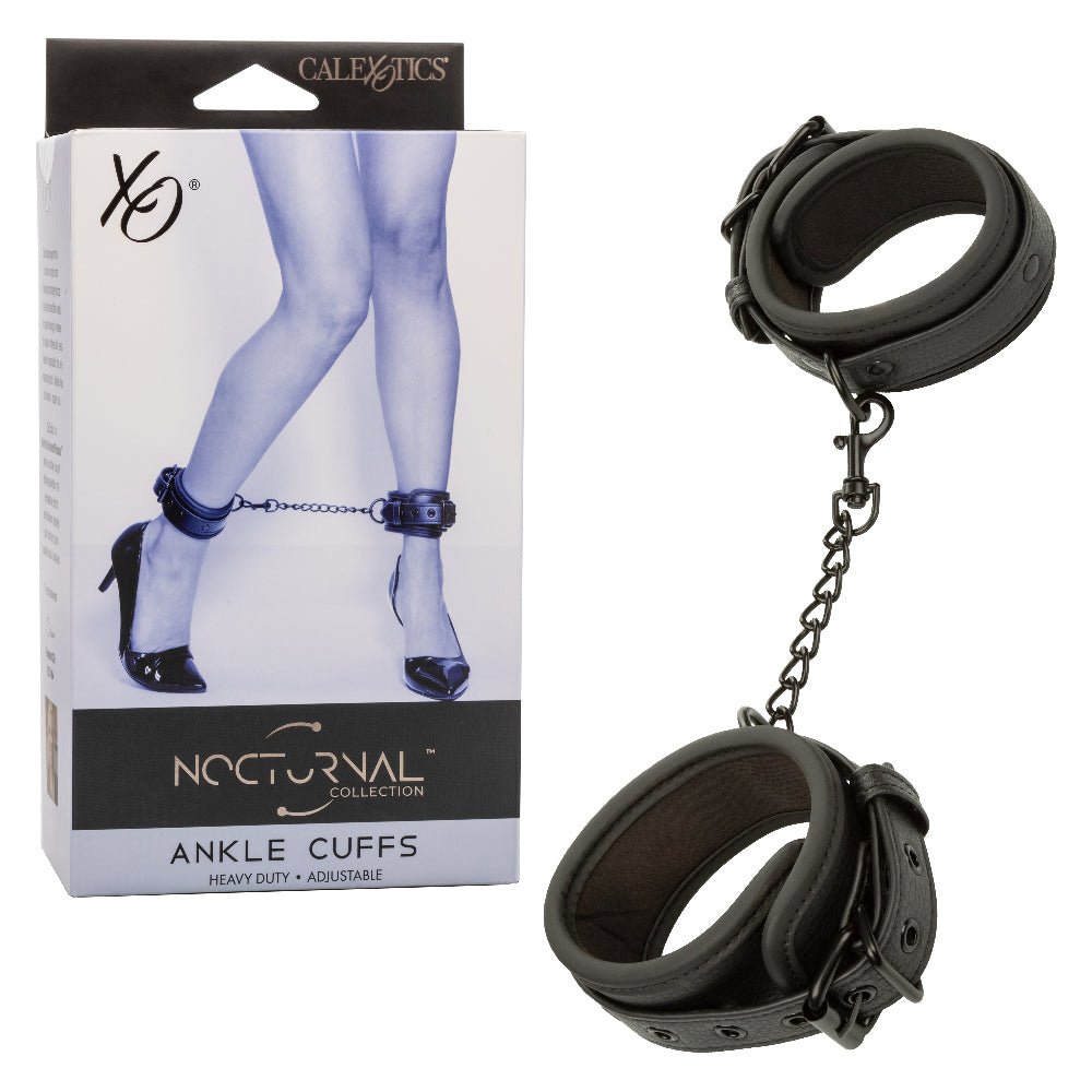 Nocturnal Collection Ankle Cuffs - Black - TruLuv Novelties