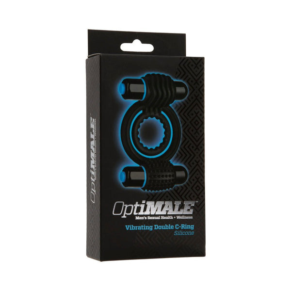 OptiMALE - Vibrating Double C - Ring Black - TruLuv Novelties