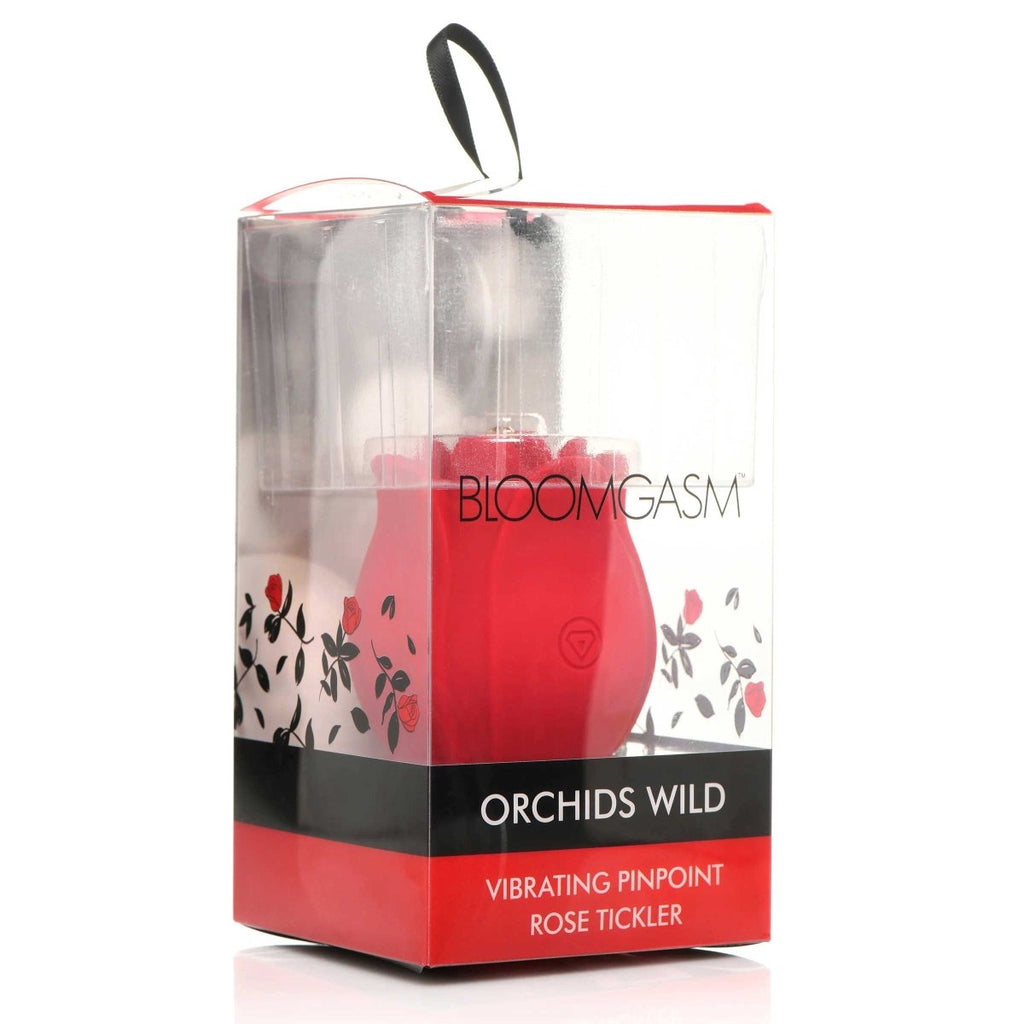 Orchids Wild Vibrating Pinpoint Rose Tickler - Red - TruLuv Novelties