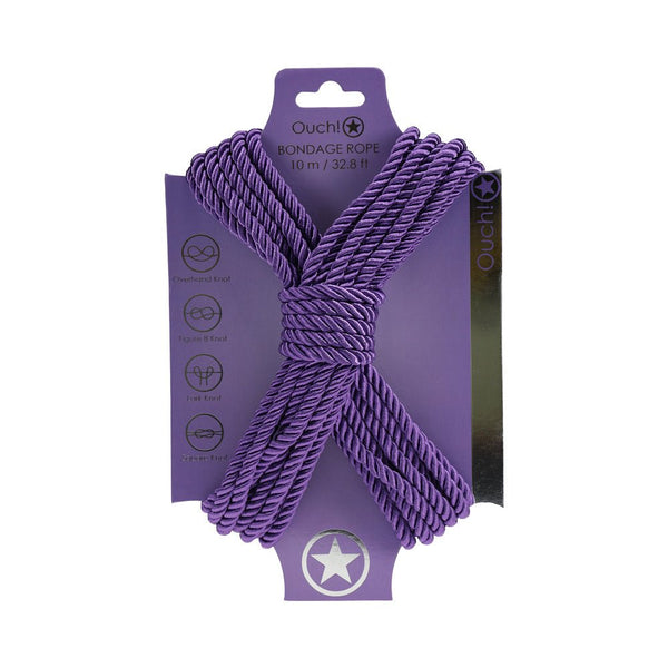 Ouch! Bondage Rope 10 m Nylon Purple - TruLuv Novelties
