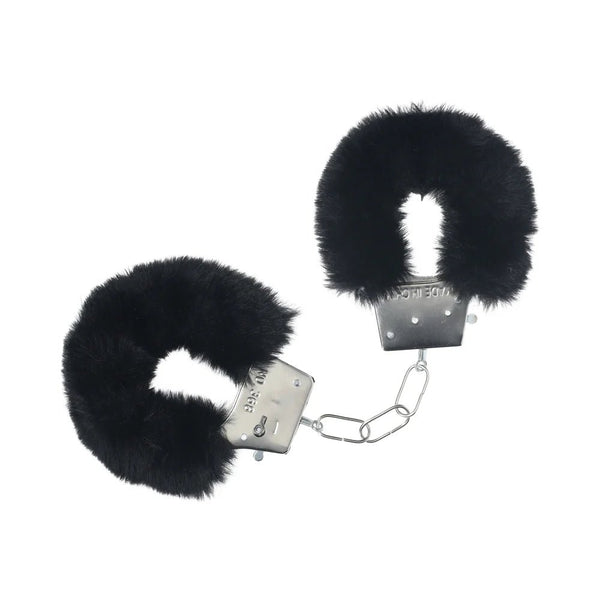 Ouch! Classic Fluffy Handcuffs Black - TruLuv Novelties