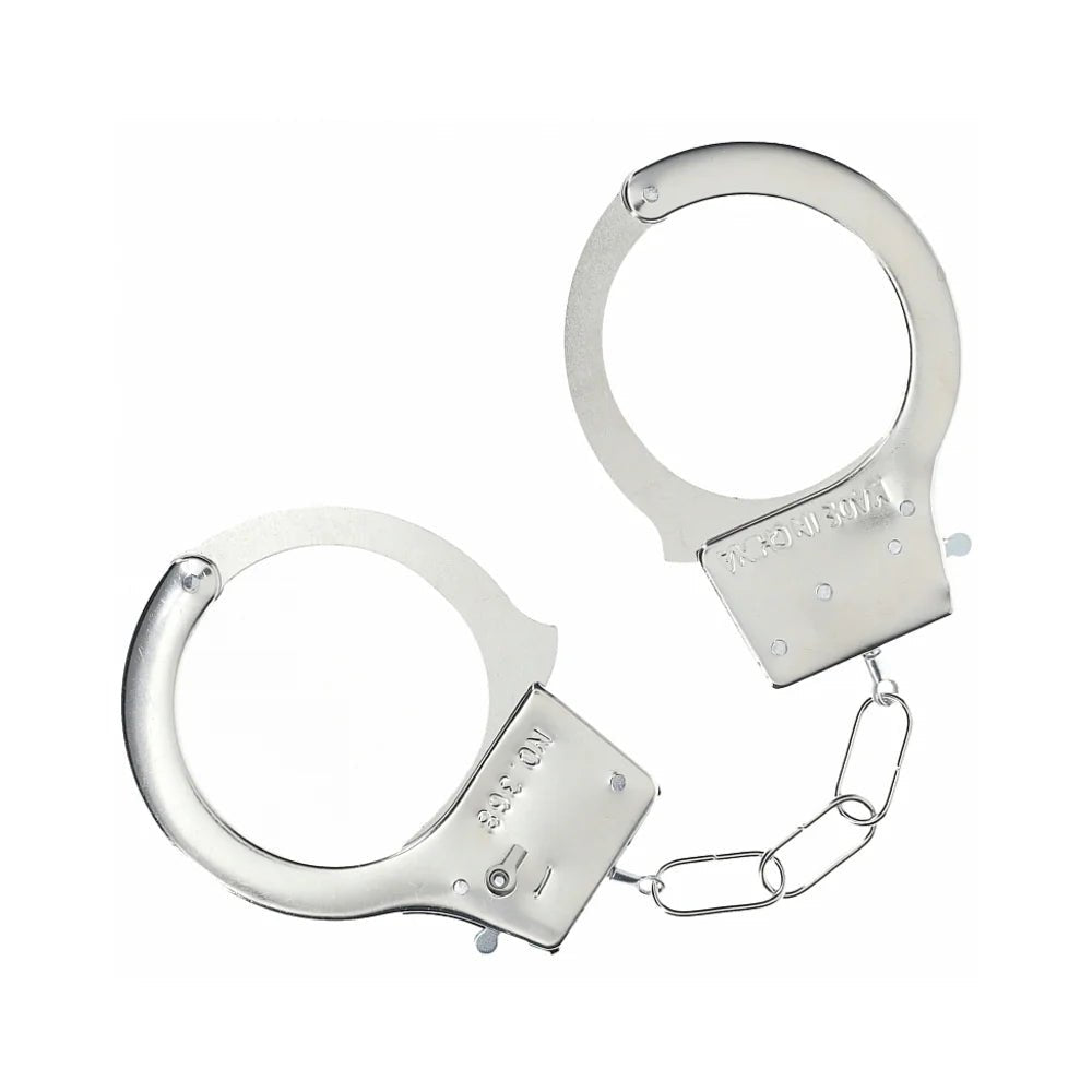 Ouch! Classic Metal Handcuffs Silver - TruLuv Novelties