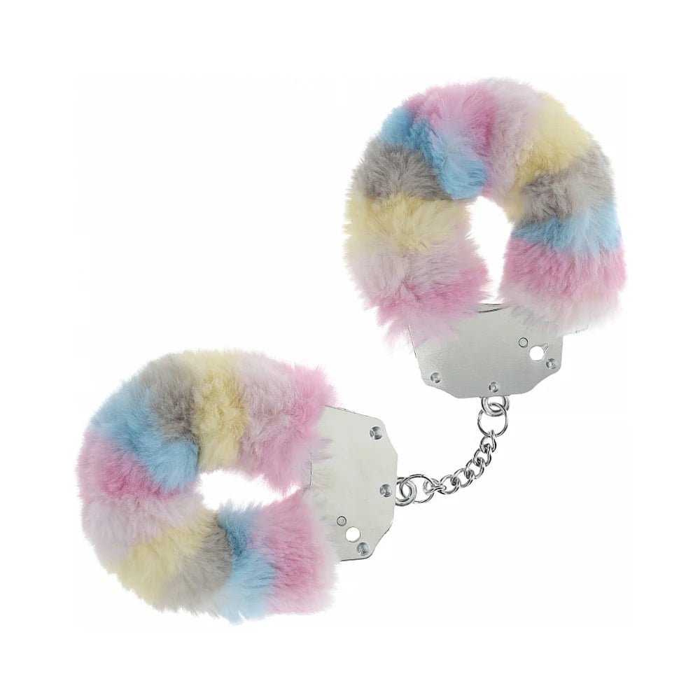 Ouch! Heavy - Duty Fluffy Handcuffs Multicolor 2 - TruLuv Novelties
