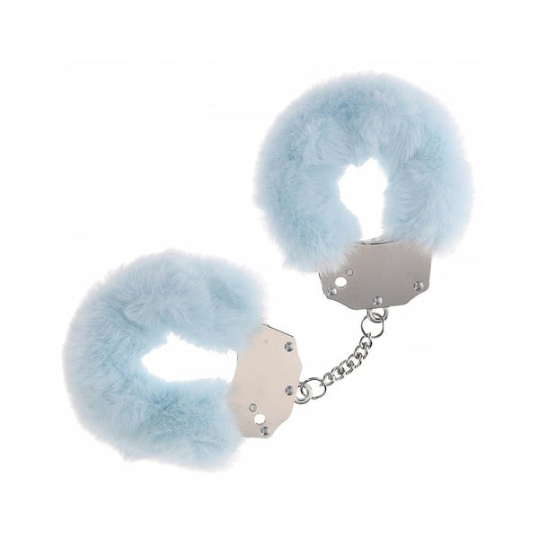 Ouch! Heavy - Duty Fluffy Handcuffs Powder Blue - TruLuv Novelties