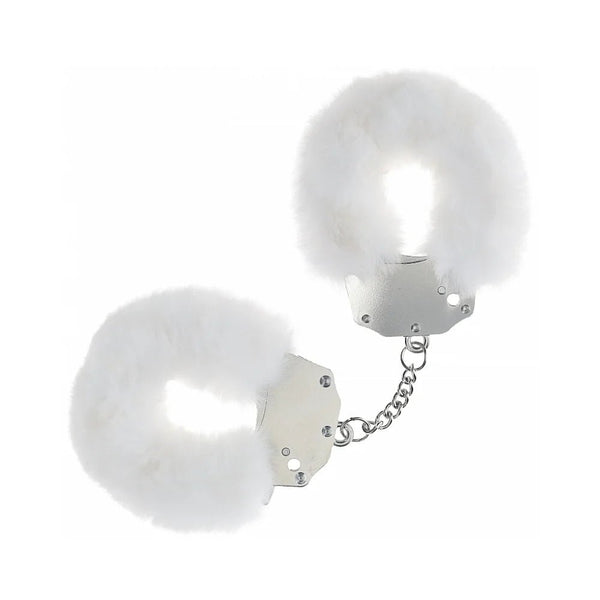 Ouch! Heavy - Duty Fluffy Handcuffs White - TruLuv Novelties