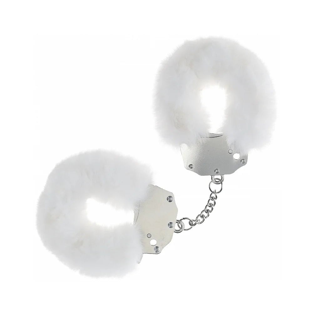 Ouch! Heavy - Duty Fluffy Handcuffs White - TruLuv Novelties