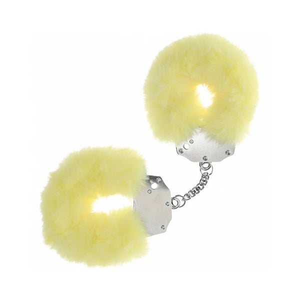 Ouch! Heavy - Duty Fluffy Handcuffs Yellow - TruLuv Novelties