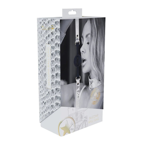 Ouch! International Florence Collection Silicone Ball Gag White - TruLuv Novelties
