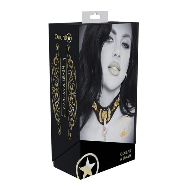 Ouch! International London Collection Collar with Leash - TruLuv Novelties