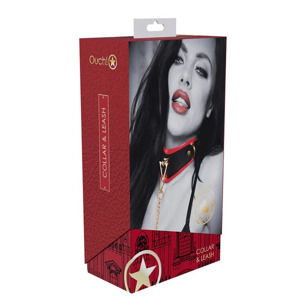 Ouch! International Milan Collection Collar with Leash - TruLuv Novelties