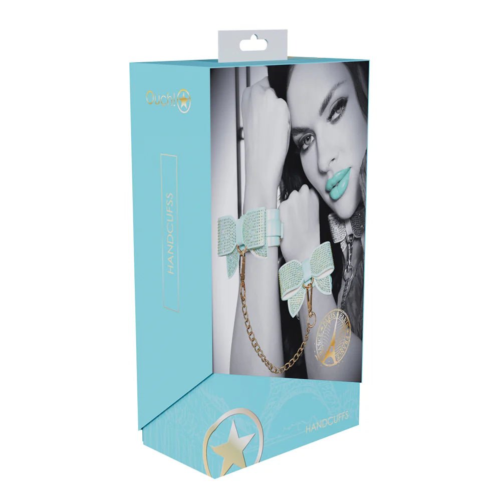 Ouch! International Paris Collection Handcuffs Blue - TruLuv Novelties