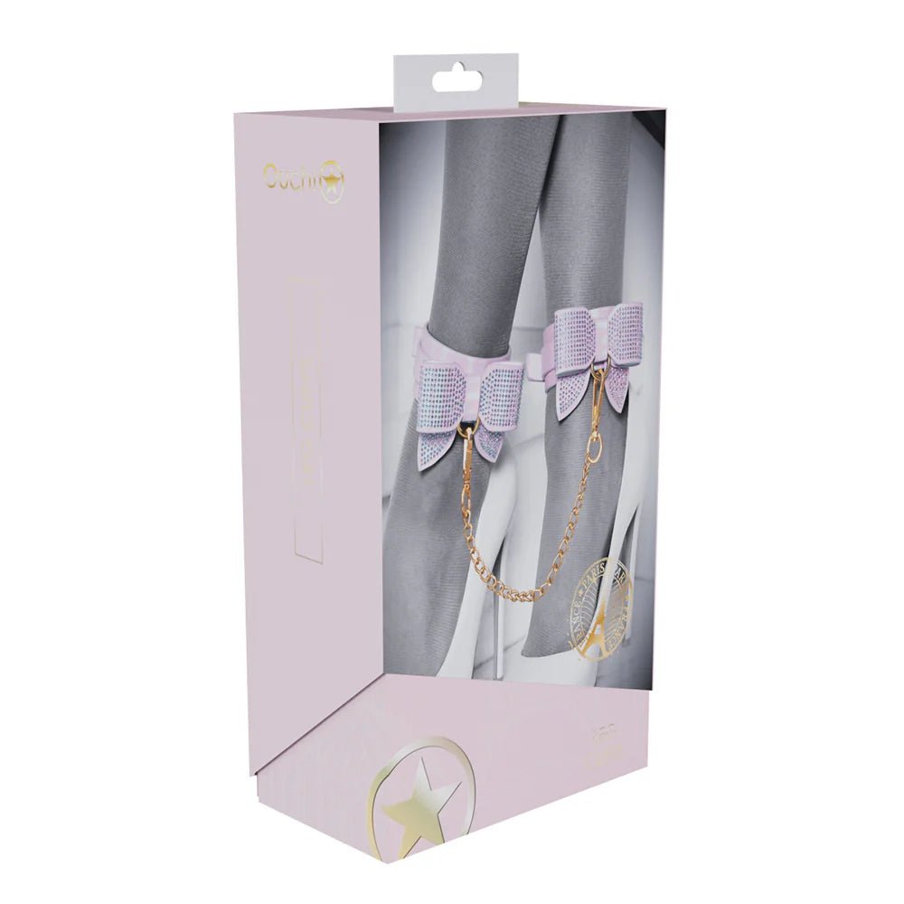 Ouch! International Paris Collection Leg Cuffs Pink - TruLuv Novelties