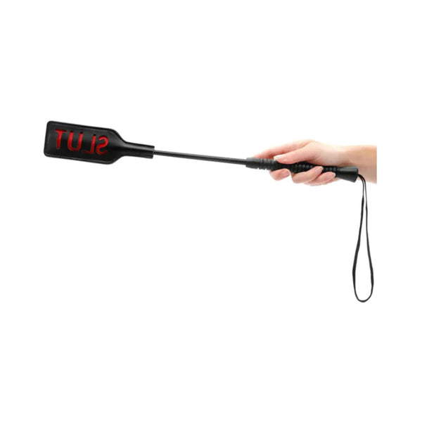 Ouch! 'Slut' Crop Black Large - TruLuv Novelties