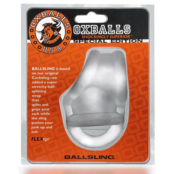 Oxballs Ballsling Ball - Split - Sling Clear Ice - TruLuv Novelties