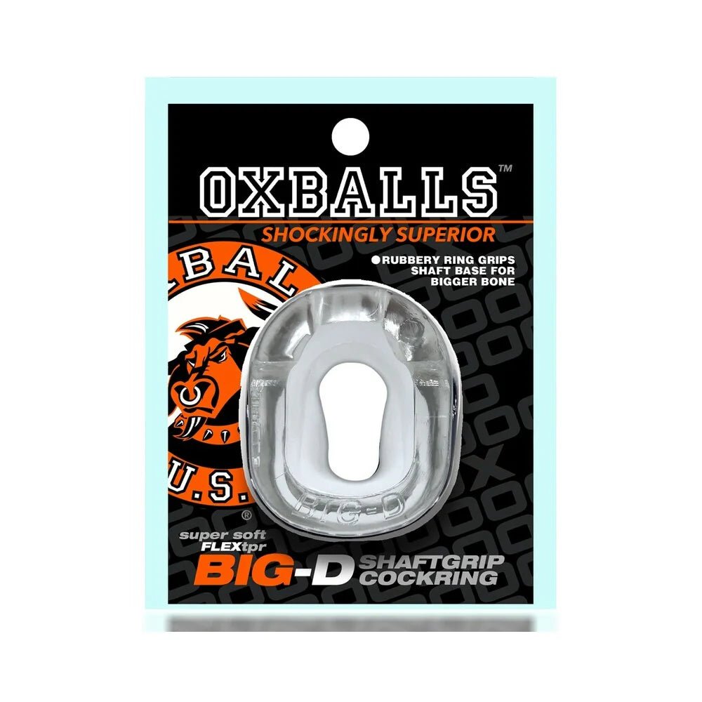 Oxballs Big - D Shaft Grip Cockring Clear - TruLuv Novelties