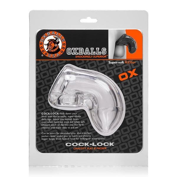 OxBalls Cock-Lock, Chastity, Clear - TruLuv Novelties