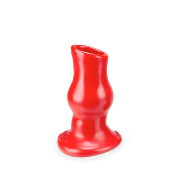 OxBalls Pig Hole Deep-1, Hollow Plug, Small, Red - TruLuv Novelties