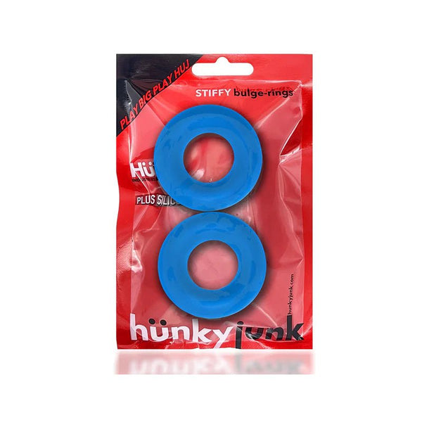 OxBalls Stiffy 2 - Pack Bulge Cockrings Silicone TPR Teal Ice - TruLuv Novelties