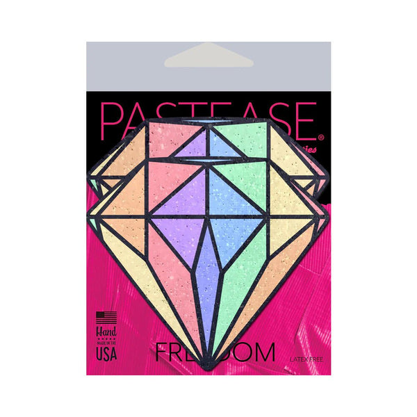 Pastease Gem: Pastel Rainbow Diamond Nipple Pasties - TruLuv Novelties