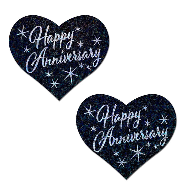 Pastease Happy Anniversary Heart Pasties - TruLuv Novelties