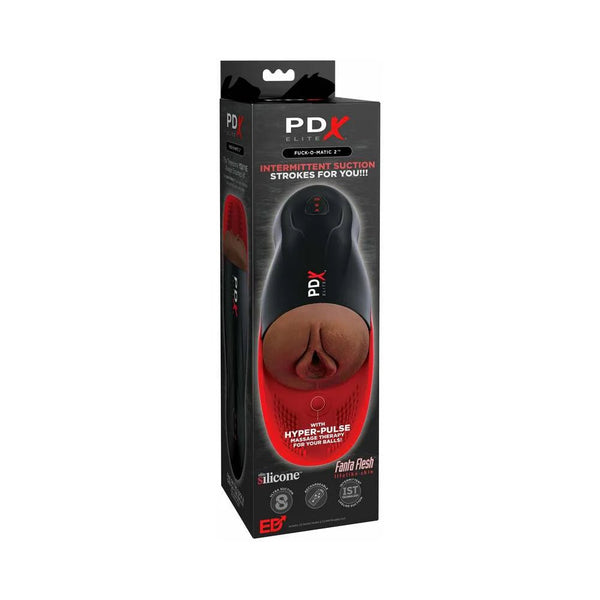 PDX Elite Fuck - O - Matic 2 Rechargeable Vibrating Suction Stroker with Silicone Pulsation Cradle - TruLuv Novelties