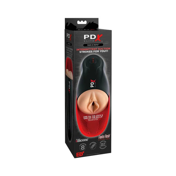 PDX Elite Fuck - O - Matic Rechargeable Vibrating Suction Stroker With Ball Cradle - TruLuv Novelties