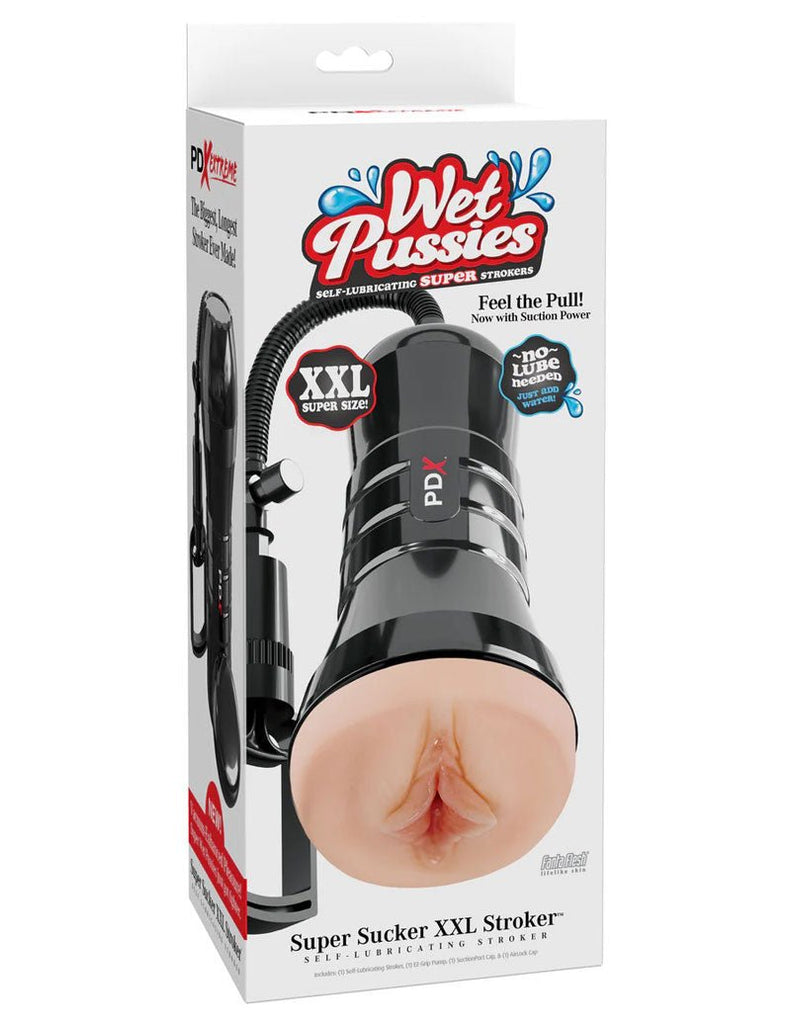 Pdx Extreme Wet Pussies Super Sucker XXL Stroker - Light - TruLuv Novelties