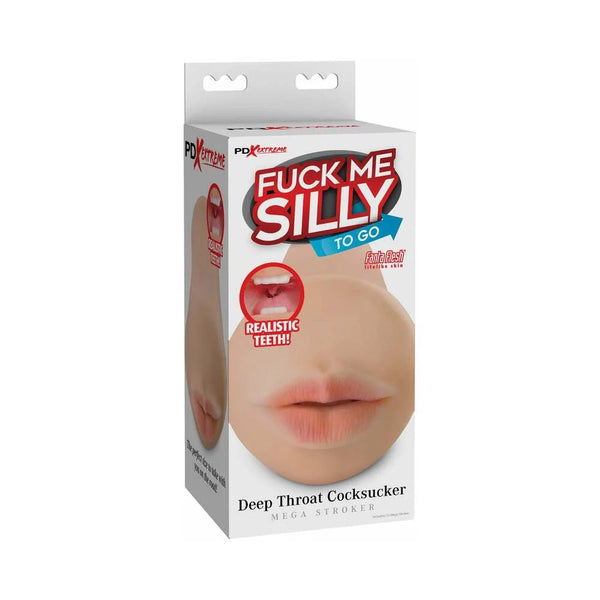 PDX Fuck Me Silly To Go Deep Throat Cocksucker Oral Mega Stroker Beige - TruLuv Novelties