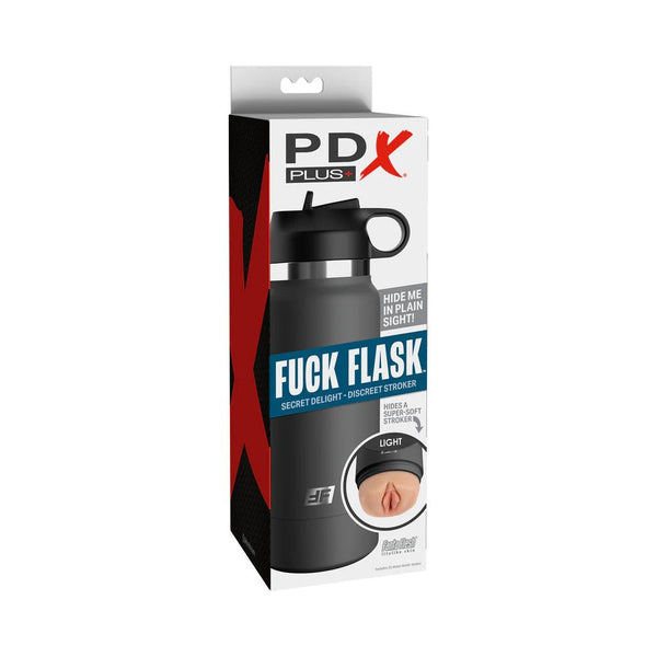 PDX Plus Fuck Flask Secret Delight Discreet Stroker Grey Bottle Light - TruLuv Novelties