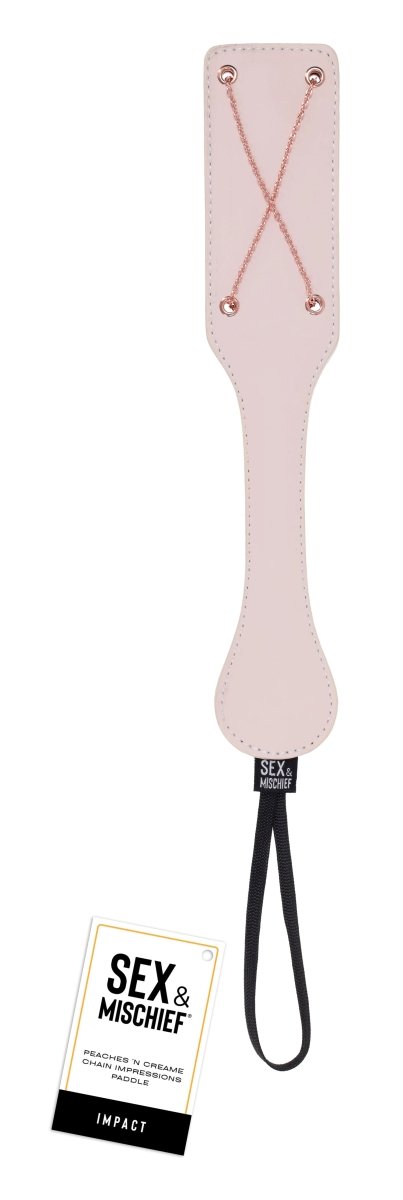 Peaches &039;N Creame Chain Impressions Paddle - Peach - TruLuv Novelties