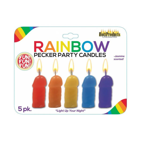 Pecker Party Candles Assorted Colors 5pk - TruLuv Novelties