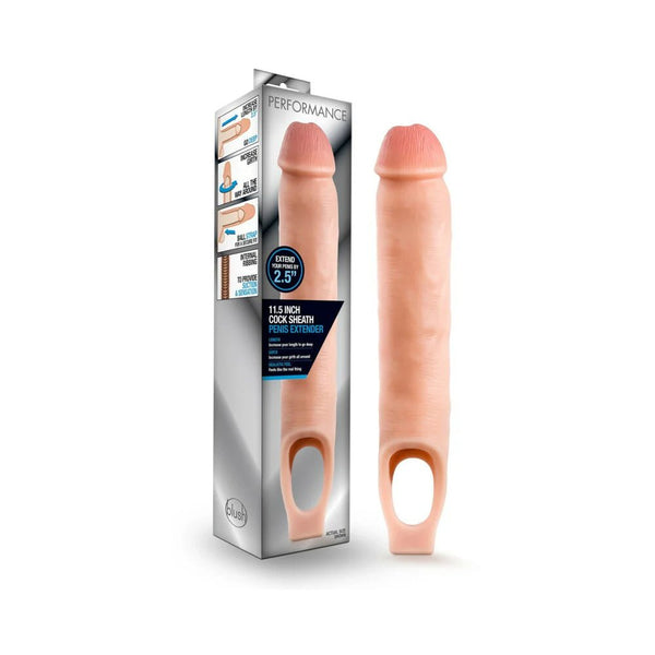 Performance 11.5 in. Cock Sheath Penis Extender Sling Beige - TruLuv Novelties