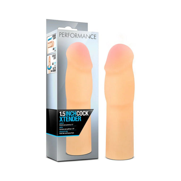 Performance 1.5 in. Cock Xtender Penis Extender Sleeve Beige - TruLuv Novelties