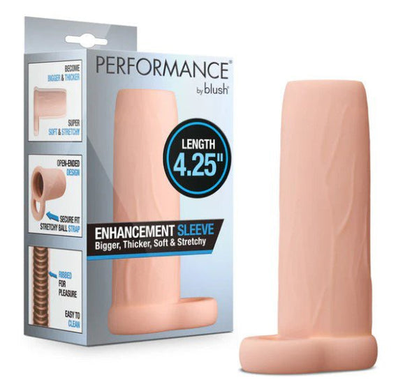 Performance 4.25 Inch Enhancement Sleeve - Beige - TruLuv Novelties