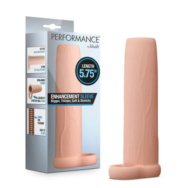Performance 5.75 Inch Enhancement Sleeve - Beige - TruLuv Novelties