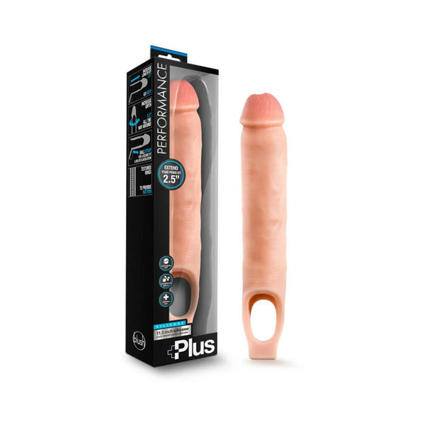 Performance Plus 11.5 in. Silicone Cock Sheath Penis Extender Sling Beige - TruLuv Novelties