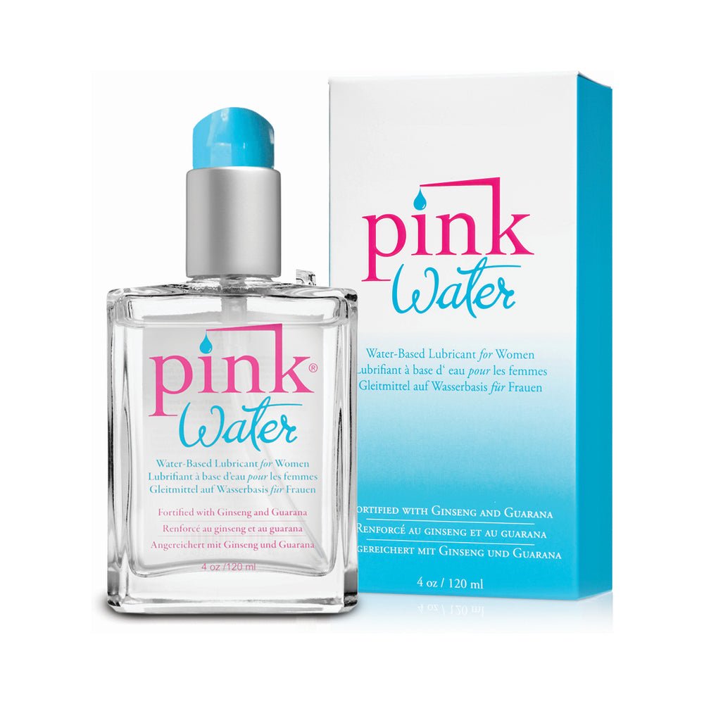 Pink Water Water-Based Lubricant 4 oz. Glass Bottle - TruLuv Novelties