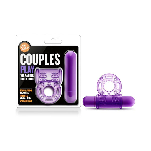 Play with Me Couples Play Vibrating Cockring Purple - TruLuv Novelties