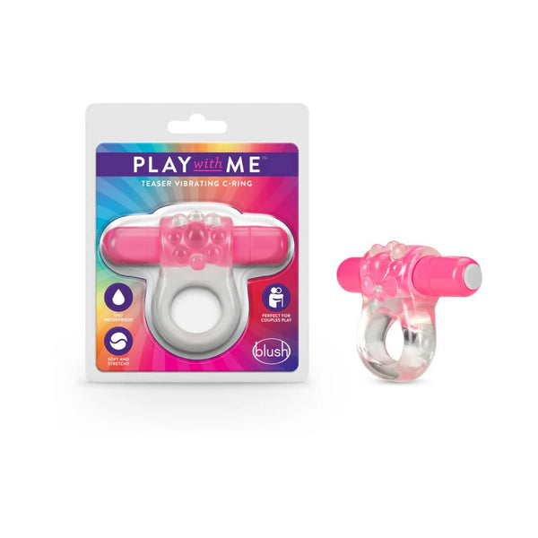 Play with Me Teaser Vibrating C - Ring Pink - TruLuv Novelties