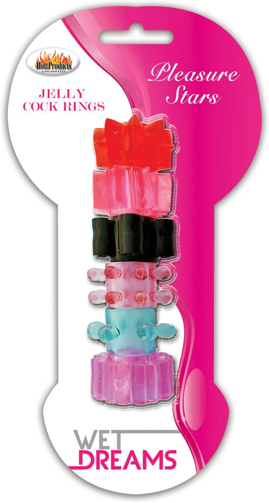 Pleasure Stars Jelly Cock Rings - TruLuv Novelties