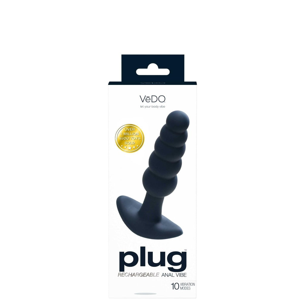 Plug Rechargeable Anal Vibe - Black Pearl - TruLuv Novelties