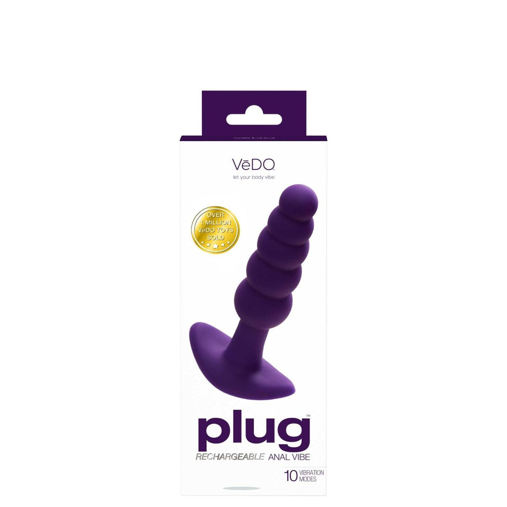 Plug Rechargeable Anal Vibe - Deep Purple - TruLuv Novelties