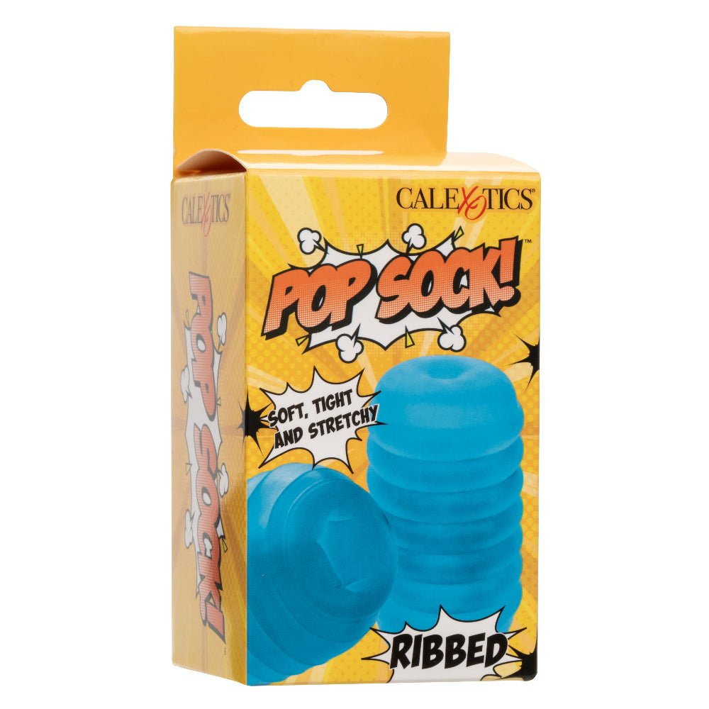 Pop Sock Ribbed - Blue - TruLuv Novelties