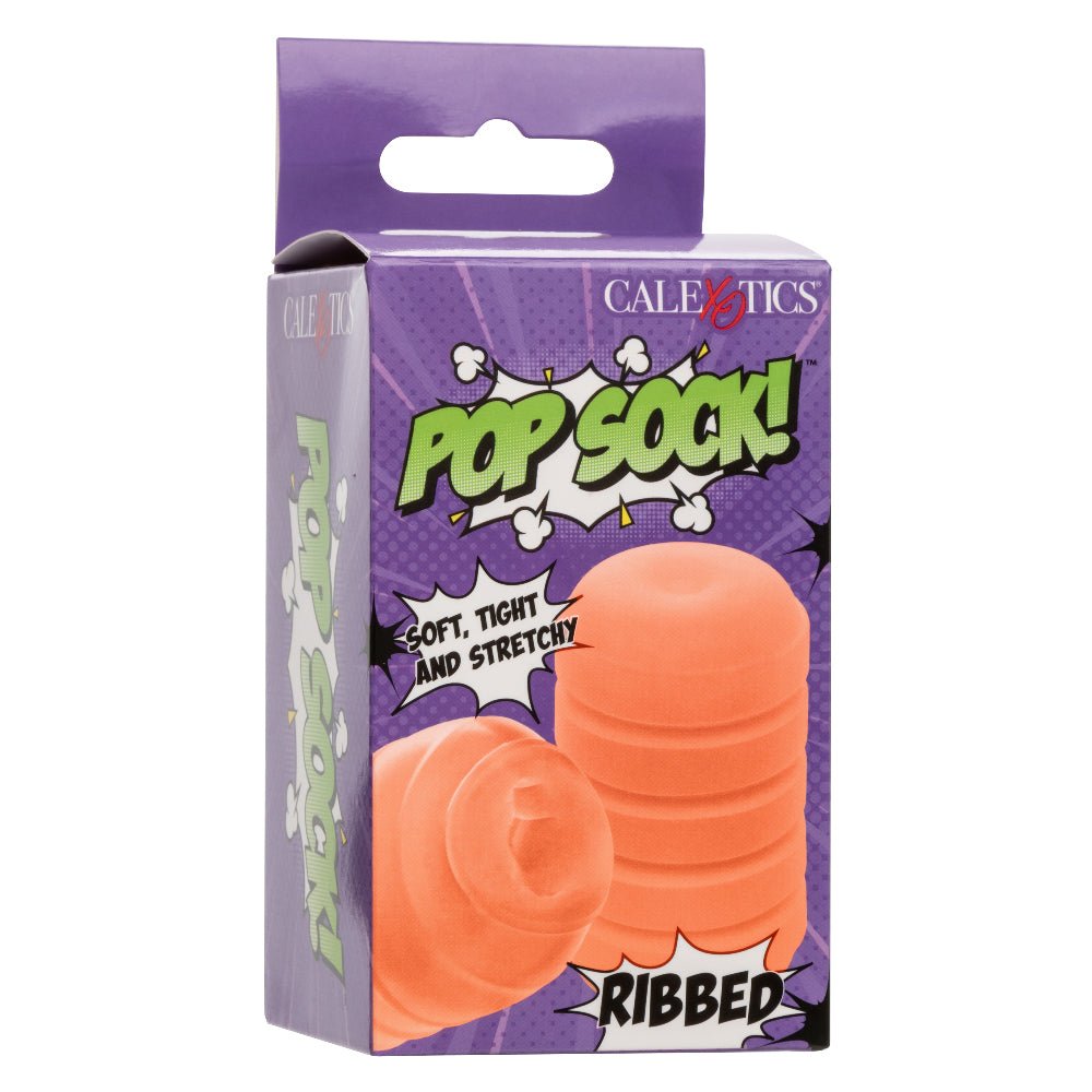 Pop Sock Ribbed - Orange - TruLuv Novelties